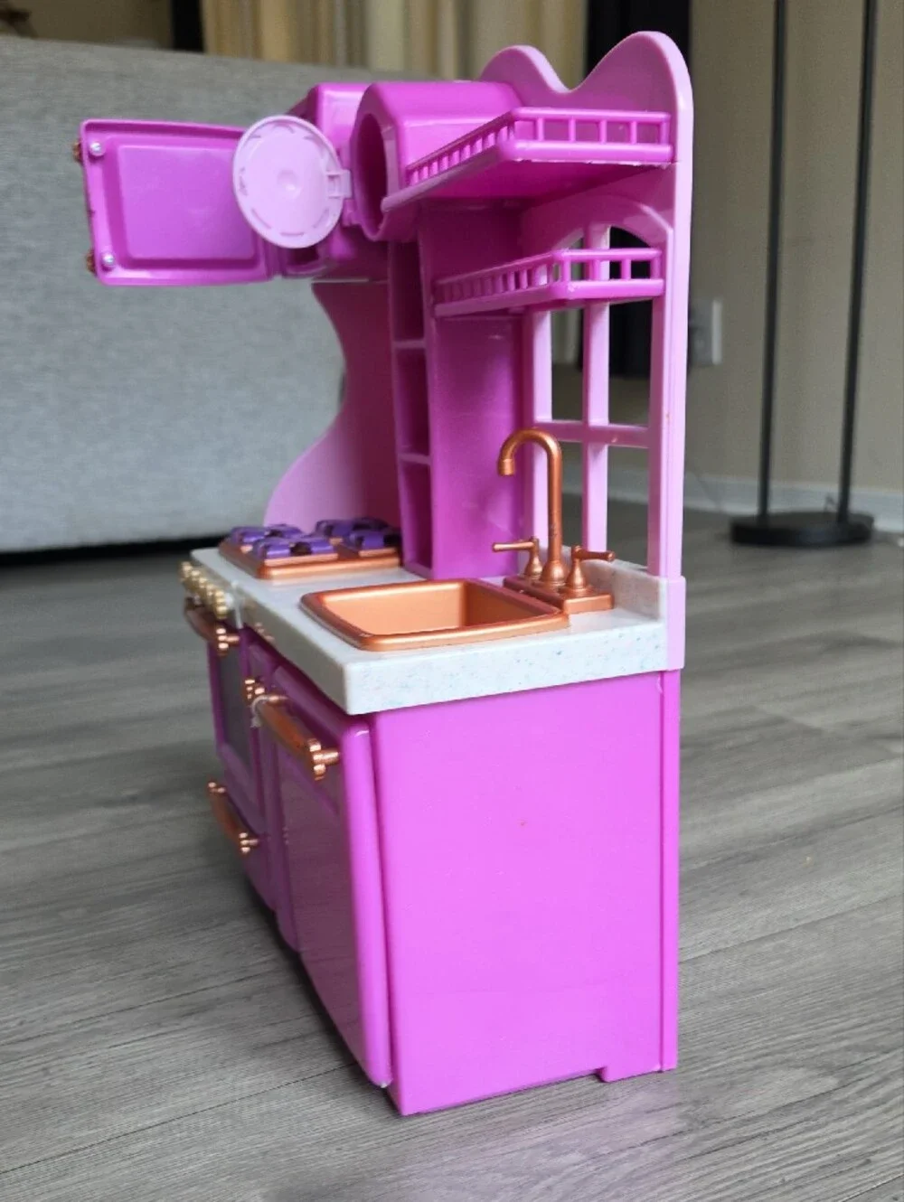 Our Generation Gourmet Kitchen (Lilac) playset designed for 18-inch dolls, Used